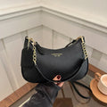 Cherry Pendant Crossbody Bag for Women PU Leather Crescent Bag Adjustable Strap Underarm Bag Closure Handbag for Work Travel - Luvia
