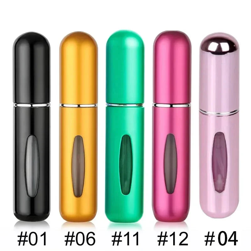 5pcs 5ml Mini Refillable Perfume Atomizer Aluminum Perfume Bottle Portable Perfume Spray Bottle Travel Parfume Mini Bottle - Luvia