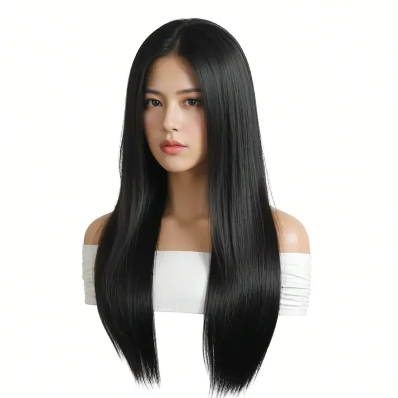 Elegant Long Straight Wig For Women - Heat Resistant Synthetic Hair For Cosplay & Halloween - Luvia