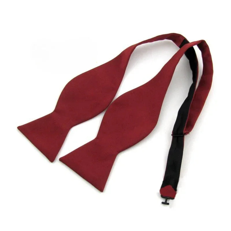 Men's Formal Pre-tied Adjustable Bow Tie Solid Color Elegant Wedding Party Event Bulk Wholesale Easy Wear British Style - Luvia