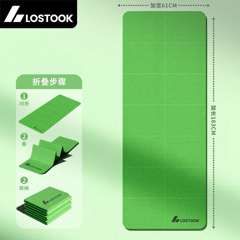 Extra Wide Yoga Mat Thick Foldable Non-Slip Quiet Exercise Mat for Home Workout Fitness 요가매트 - Luvia