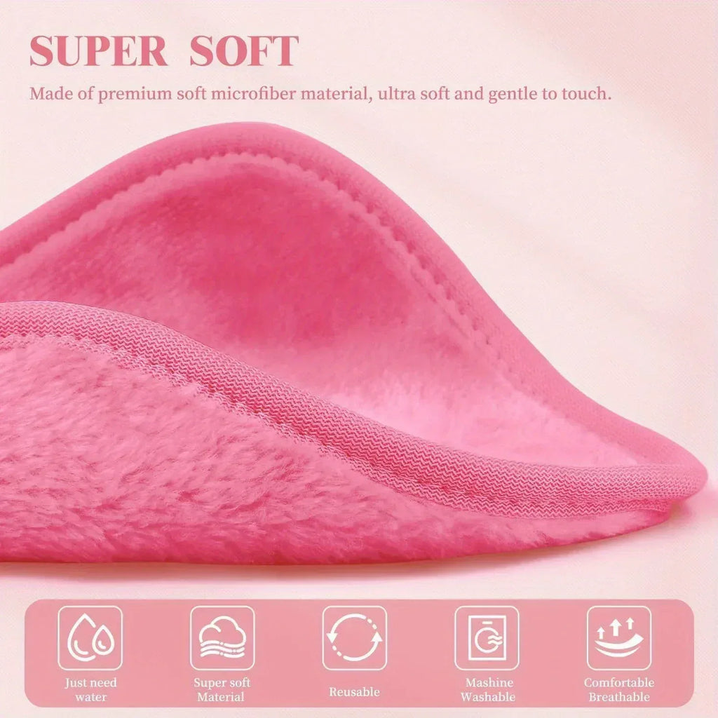 12PCS Microfiber Face Cloths Reusable Makeup Remover Cloth Makeup Towels Face Deep Cleaning Pads Skincare Beauty Tools - Luvia