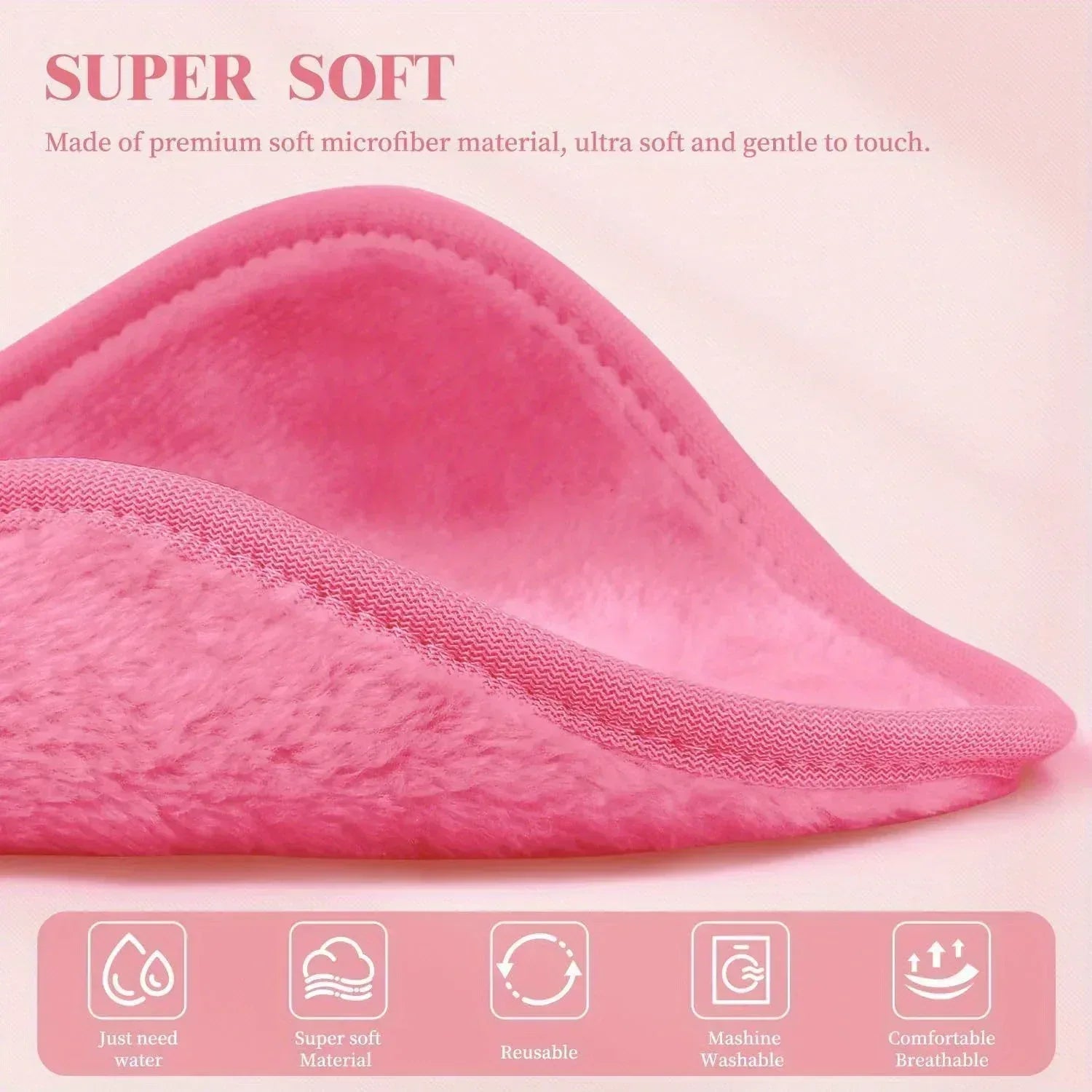 12PCS Microfiber Face Cloths Reusable Makeup Remover Cloth Makeup Towels Face Deep Cleaning Pads Skincare Beauty Tools - Luvia
