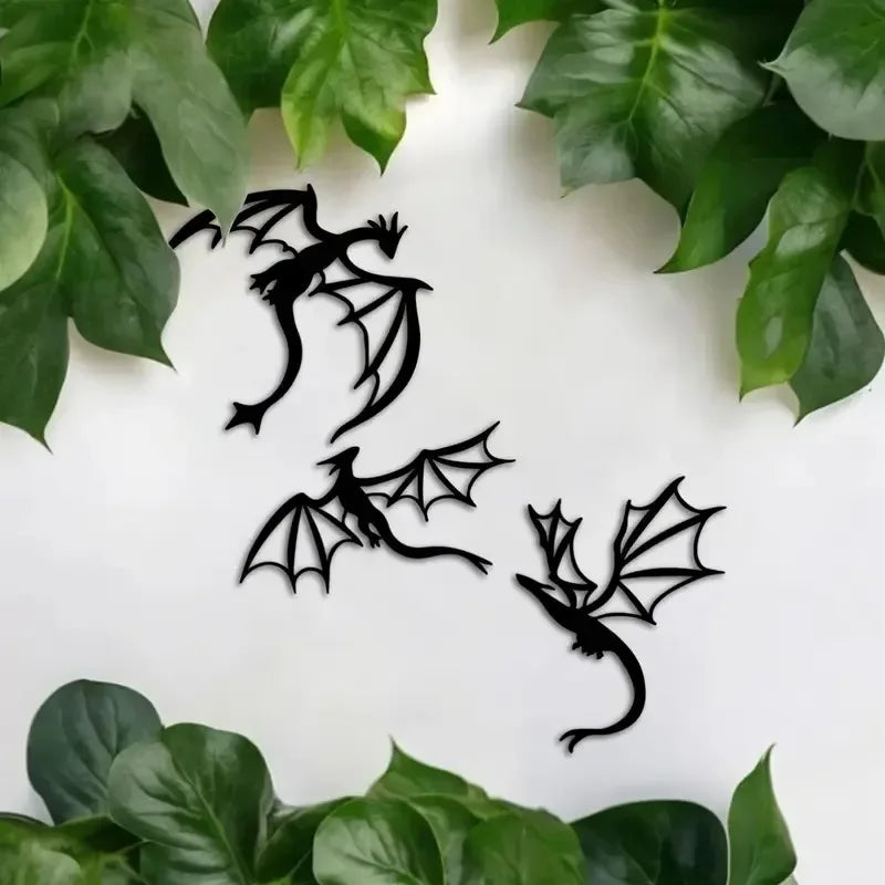 Dragon Metal Wall Art, Gift for Dragon Lovers, Room Decoration, Legend Cave Fantasy Art, Metal Mural Indoor and Outdoor Home Terrace Balcony Decoration, - Luvia