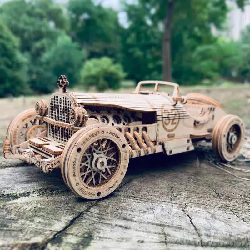 3D Wooden Car Puzzle，DIY Mechanical Model Kits for Adults ，Scale Model, Teens, Birthday Gift Idea Home Office Desk Decoration - Luvia