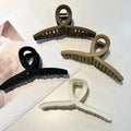 4 Pcs Large Solid Cross Matte Hair Claw Clips for Women Girls Fashion Daily Updo Accessories 13cm - Luvia