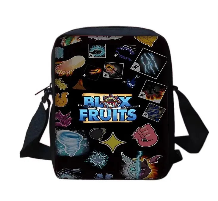 Child School Cartoon Blox Fruits Backpack With Shoulder Bag Pencil Bags School Bags for Boys Girls Best Gift