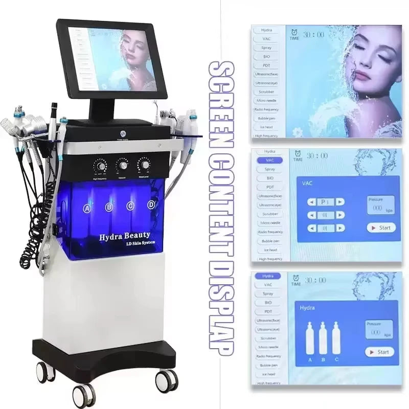 The latest 14-in-1 bubble oxygenation scrub facial beauty instrument, suitable for female beauty equipment