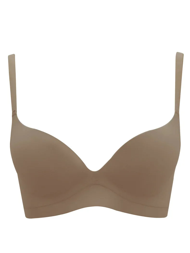 Seamless Bra for Women Gathered Lingerie Solid Small Breast Wireless Push Up Bra Thickened Comfortable Lingerie Lenceria - Luvia