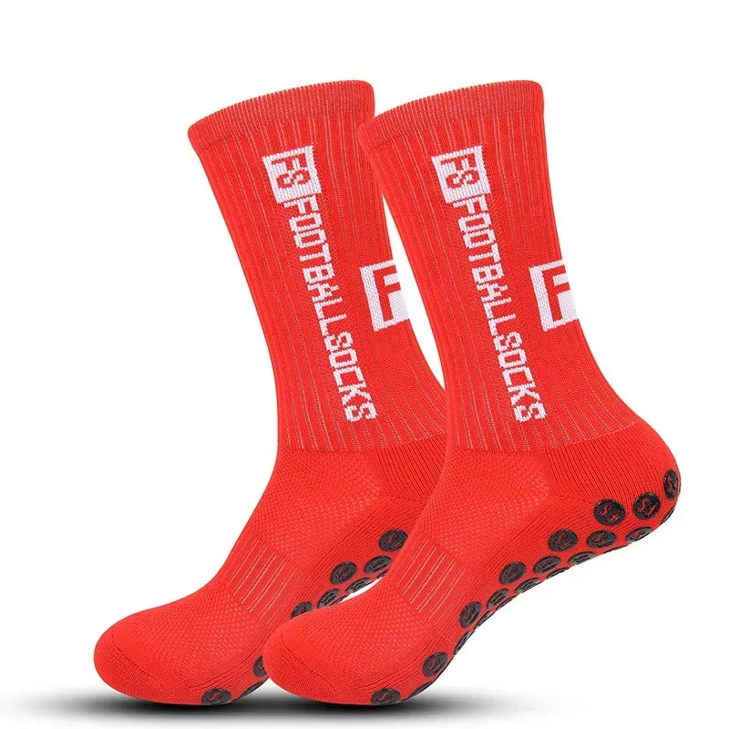 3 Pairs FS Non-slip Football Socks Men Women Sports Anti-Slip Soccer Stockings Silicone Bottom Breathable Outdoor Soccer Socks - Luvia