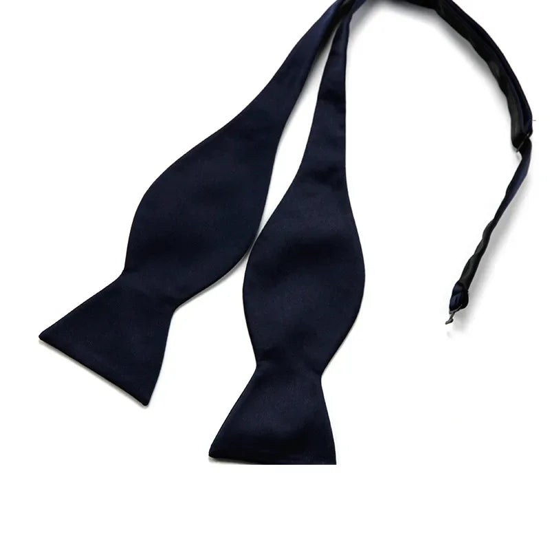 Men's Formal Pre-tied Adjustable Bow Tie Solid Color Elegant Wedding Party Event Bulk Wholesale Easy Wear British Style - Luvia