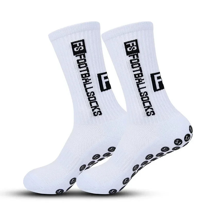 3 Pairs FS Non-slip Football Socks Men Women Sports Anti-Slip Soccer Stockings Silicone Bottom Breathable Outdoor Soccer Socks - Luvia