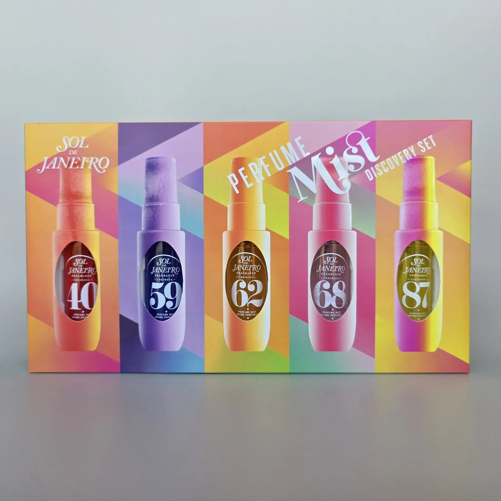 Brazilian Inspired Summer Scent Perfume Set 5 Piece Gift Set Tropical Beach Vacation Long Lasting Body Mist & Oil Mist - Luvia
