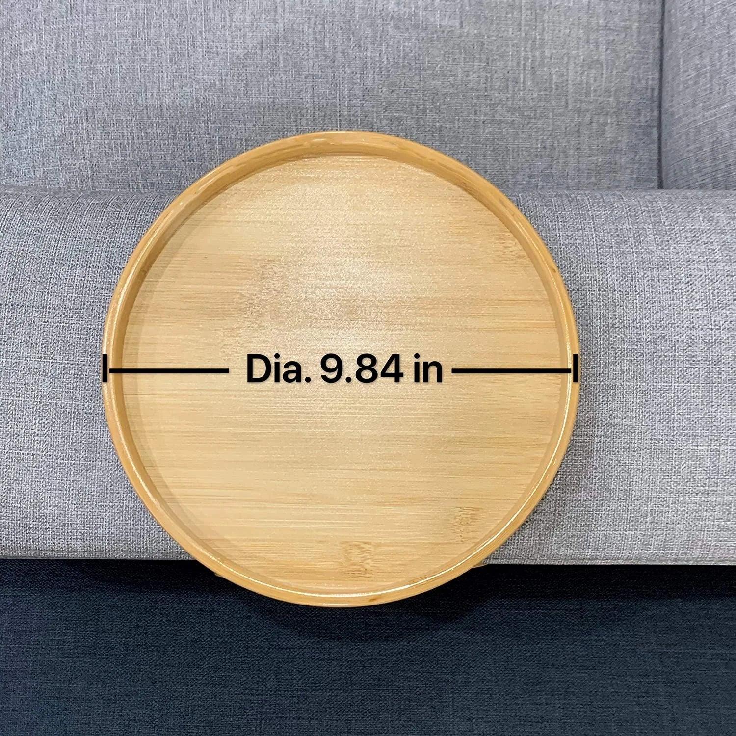 Sofa Tray Table Sofa Armrest Clip-On Tray Natural wooden Sofa Tray Practical TV Snack Tray for Remote Control Coffee Snacks - Luvia