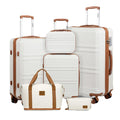 KONO 6-piece beauty case, cosmetics case, hand luggage and toilet bag travel bag and luggage set