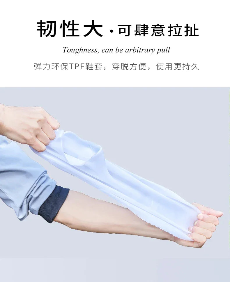 Reusable Rain Boots Waterproof Rain Shoes Covers Non Slip Silicone Overshoes Unisex Rubber Water Resistant Shoe Covers Rainy Day - Luvia