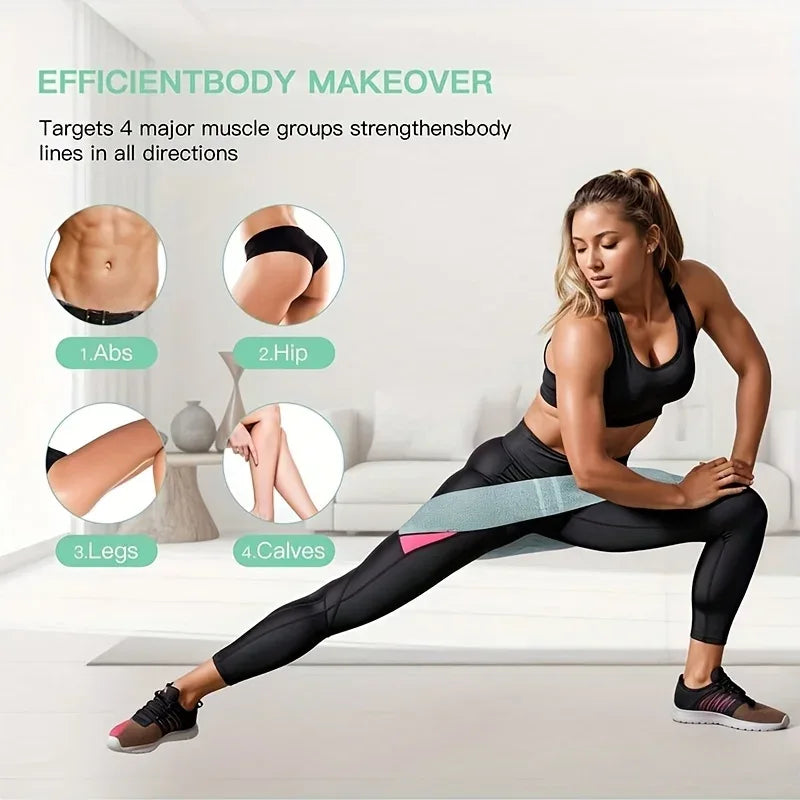3pcs Resistance Bands Set Adjustable Fabric Loop Bands For Legs Hips Workouts Yoga Pilates Butt Toning Home Fitness Unisex - Luvia