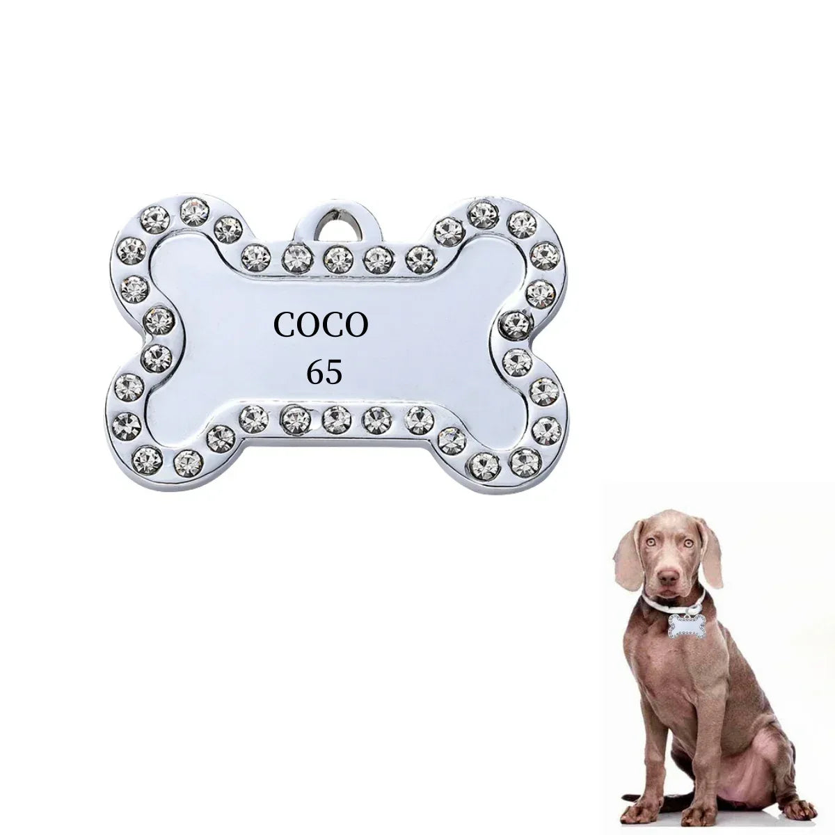 VIP Customizable Engraved Pets ID Tag for Dog Cat Bronze Nameplate Tags Personalized Address Number Dogs Collar ID Pendant - Luvia