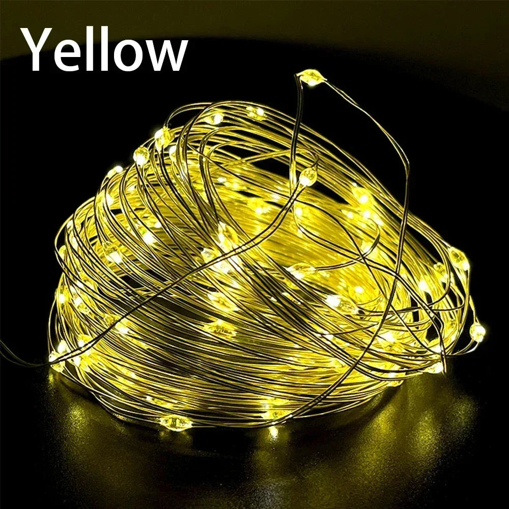 Fairy Light String Led Copper Wire String Light 1/2/3/5/10/30M USB/Battery Powered For Bedroom Garden Party Wedding Decoration - Luvia