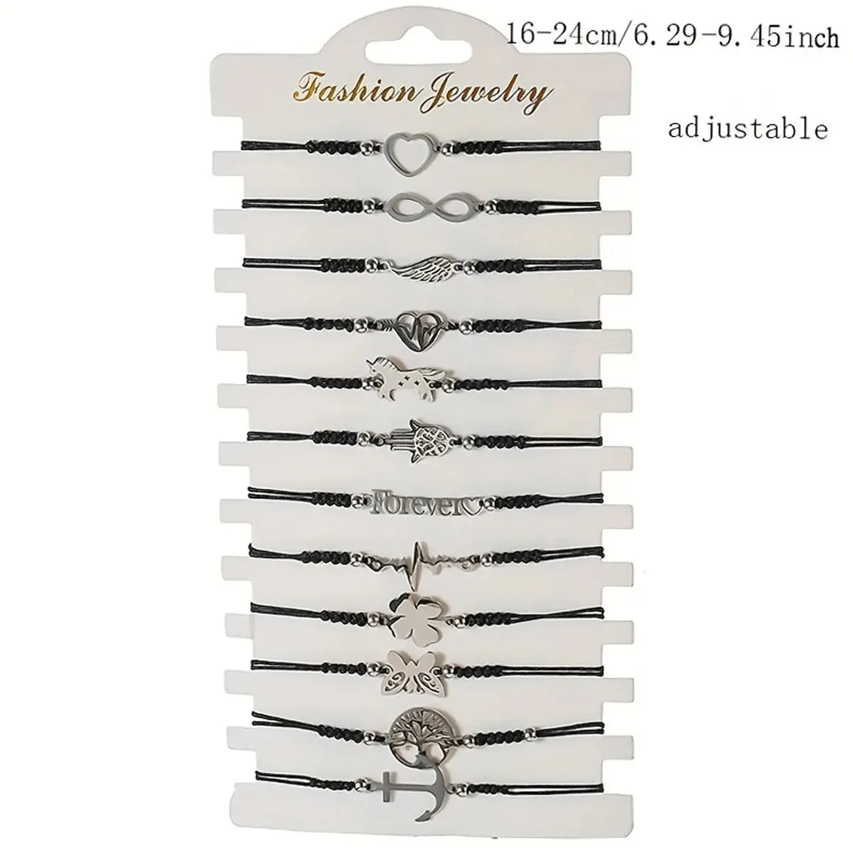 12pcs/set Stylish Stainless Steel Braided Charm Bracelet for Men - Perfect for Daily Wear and Gifting to Family and Friends - Luvia