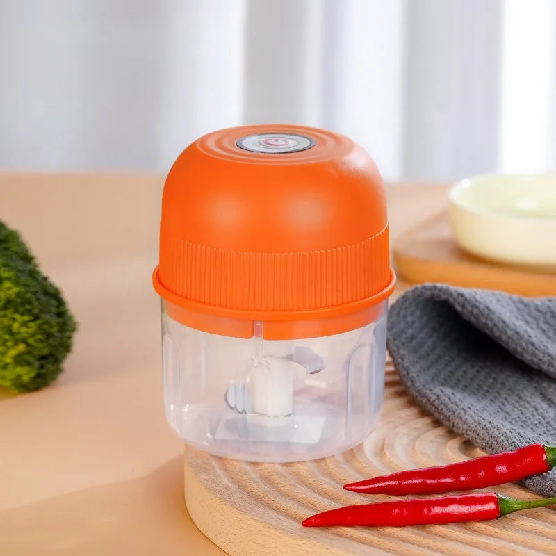 Electric Garlic Masher Garlic Mashing Machine 260ML Meat Grinder Onion Vegetable Crusher Kitchen Mini Blender