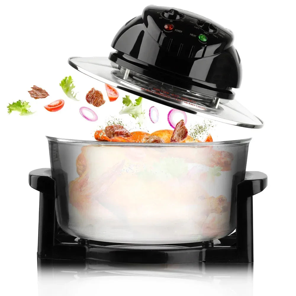 12L Air Fryer, 1400W Electric Hot fryer Oven Oilless Cooker with Touch Control & Nonstick Basket & Visible Window, Family Size - Luvia