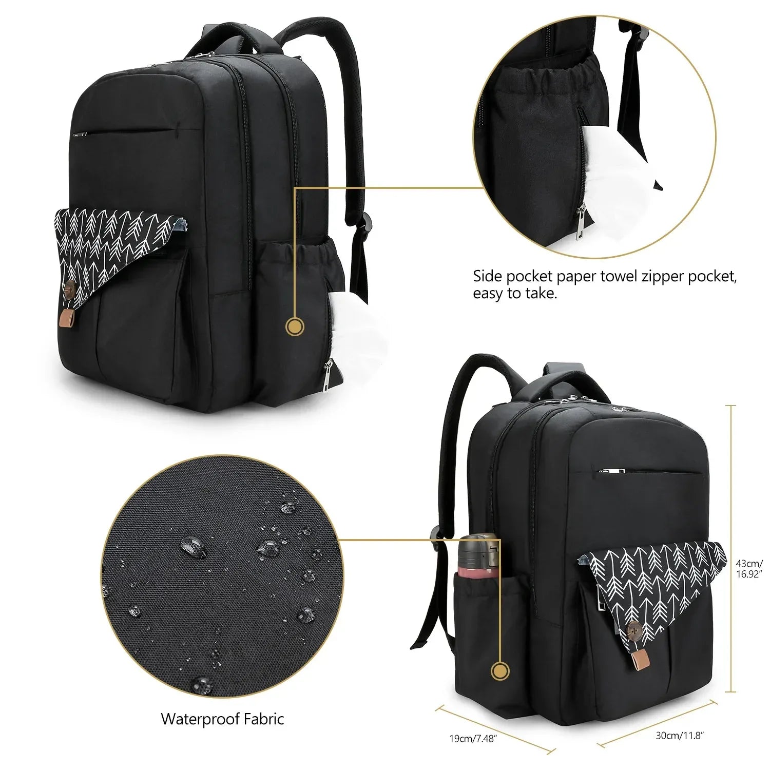Diaper Bag Backpack，Baby diaper bag, multifunctional water-repellent travel backpack large diaper bag backpack - Luvia