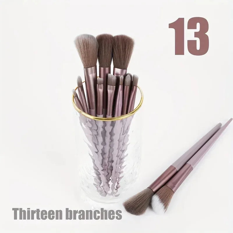13PCS Valentine Luxury Brush Set-Vegan Cruelty-Free Makeup Brushes w/Travel Pouch | Hypoallergenic Gift for Her/Wife/Girlfriend - Luvia