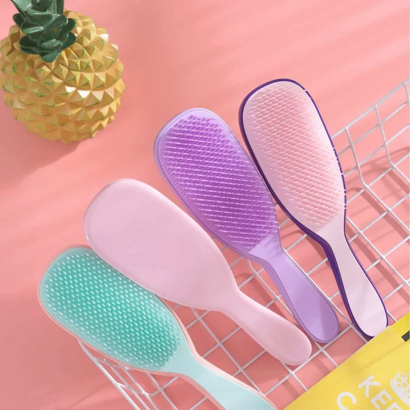 Detangler Hair Brush No Pulling or Split Ends Ultra-Soft Detangler Brush for Thick Curly Hair - Luvia