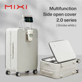 Mixi New Aluminum Frame Suitcase Carry On Rolling Luggage with USB Port Boarding Cabin Cup and Phone Holder 20 24 Inch