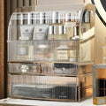 30x17.5x36cm Large Drawer Organizer Makeup Clear Acrylic Box With Perfume Cosmetic Display Capacity Lid Cosmet Storage Box - Luvia