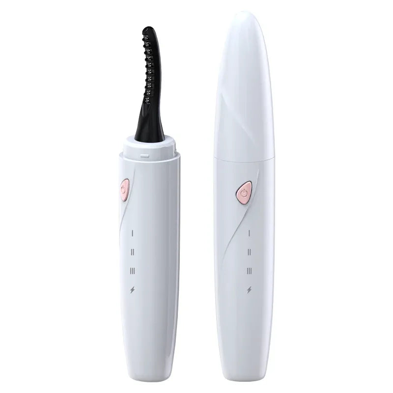 Heated Eyelash Curler 3-Level Adjustable Temperature Rapid Heated Type C Rechargeable Safe Anti-Burn Eye Lash Comb Teeth Design - Luvia