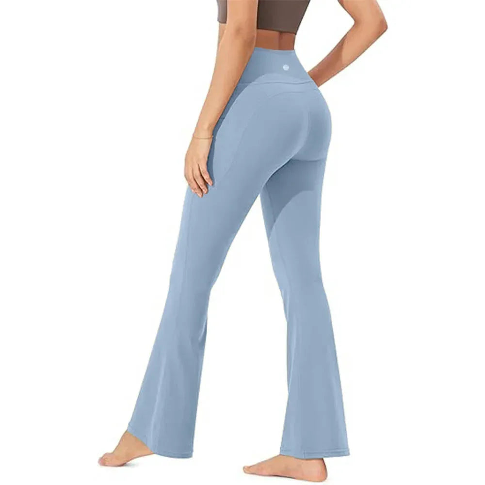 Tummy Control & Butt Lifting Flare Leggings for Tall Women, High Waisted Toning Workout Pants - Luvia