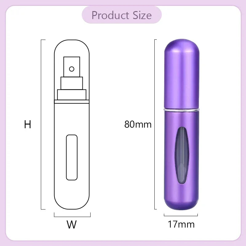 5pcs 5ml Mini Refillable Perfume Atomizer Aluminum Perfume Bottle Portable Perfume Spray Bottle Travel Parfume Mini Bottle - Luvia