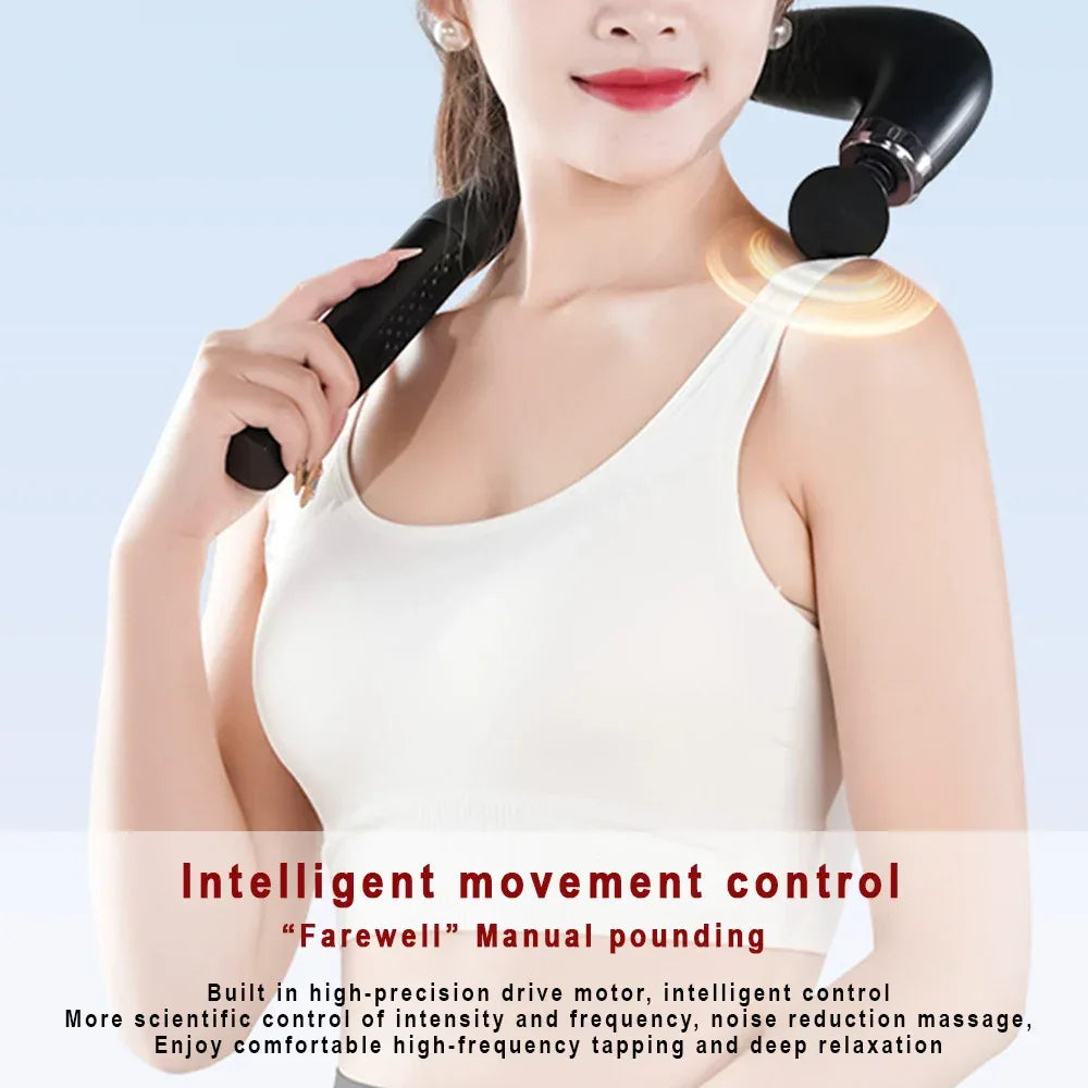 2025 Smart Fascia Gun Electric Massager Massage Hammer Electric Fascia Gun Home Handheld Hammer Back Artifact Christmas Gift - Luvia