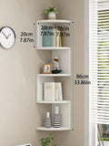 5-tier Floating Wall Shelf Corner Storage Rack Aesthetic Room Decoration Home Decoration Living Room Kitchen Display Stand Ledge - Luvia
