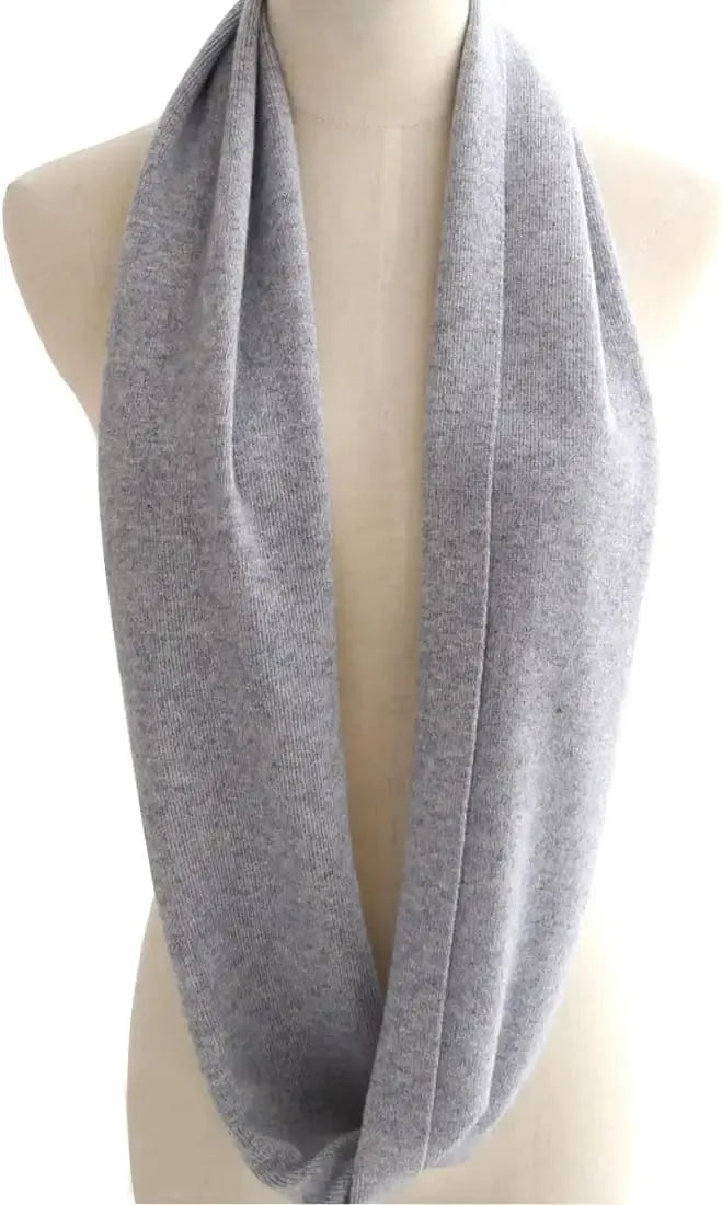 Unisex Soft Cashmere Solid Infinity Scarf Womens Mens LuxuriousNeck Warmer Cozy Loop Wrap Elegant Endless Circle Scarf Versatile - Luvia