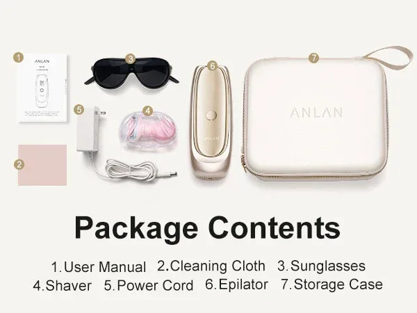 ANLAN IPL Hair Removal Unlimited Permanent Hair Removal 26J Laser Painless ICE Cooling Smart Hair Removal Device For Face Body - Luvia