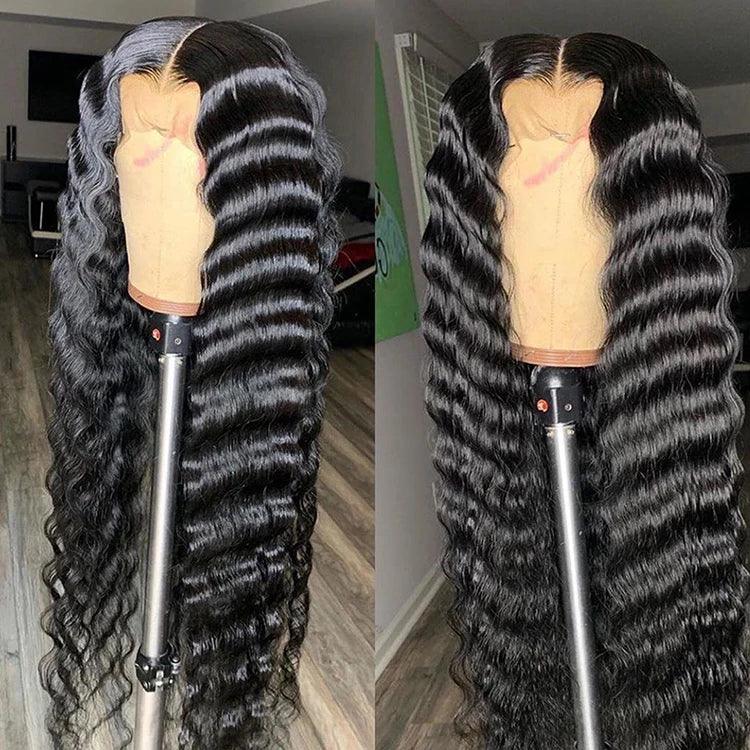 300 Density Loose Deep Wave 13x6 Hd Lace Front Human Hair Wig For Women Brazilian Curly Glueless Wigs On Clearance Sale 30 inch - Luvia