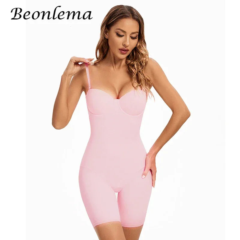 Bodysuit Women Shapewear Body Shaper With Cup Compression Bodies Belly Sheath Waist Trainer Reductive Slimming Underwear - Luvia