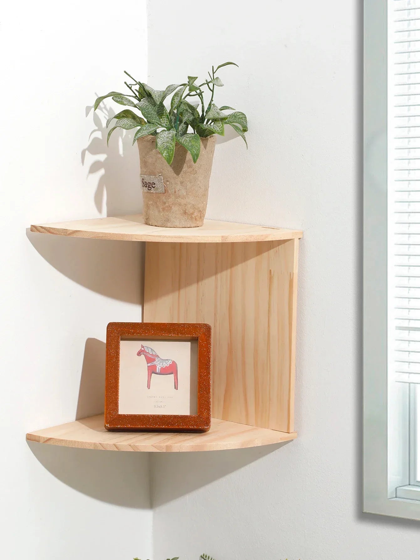 5-tier Floating Wall Shelf Corner Storage Rack Aesthetic Room Decoration Home Decoration Living Room Kitchen Display Stand Ledge - Luvia