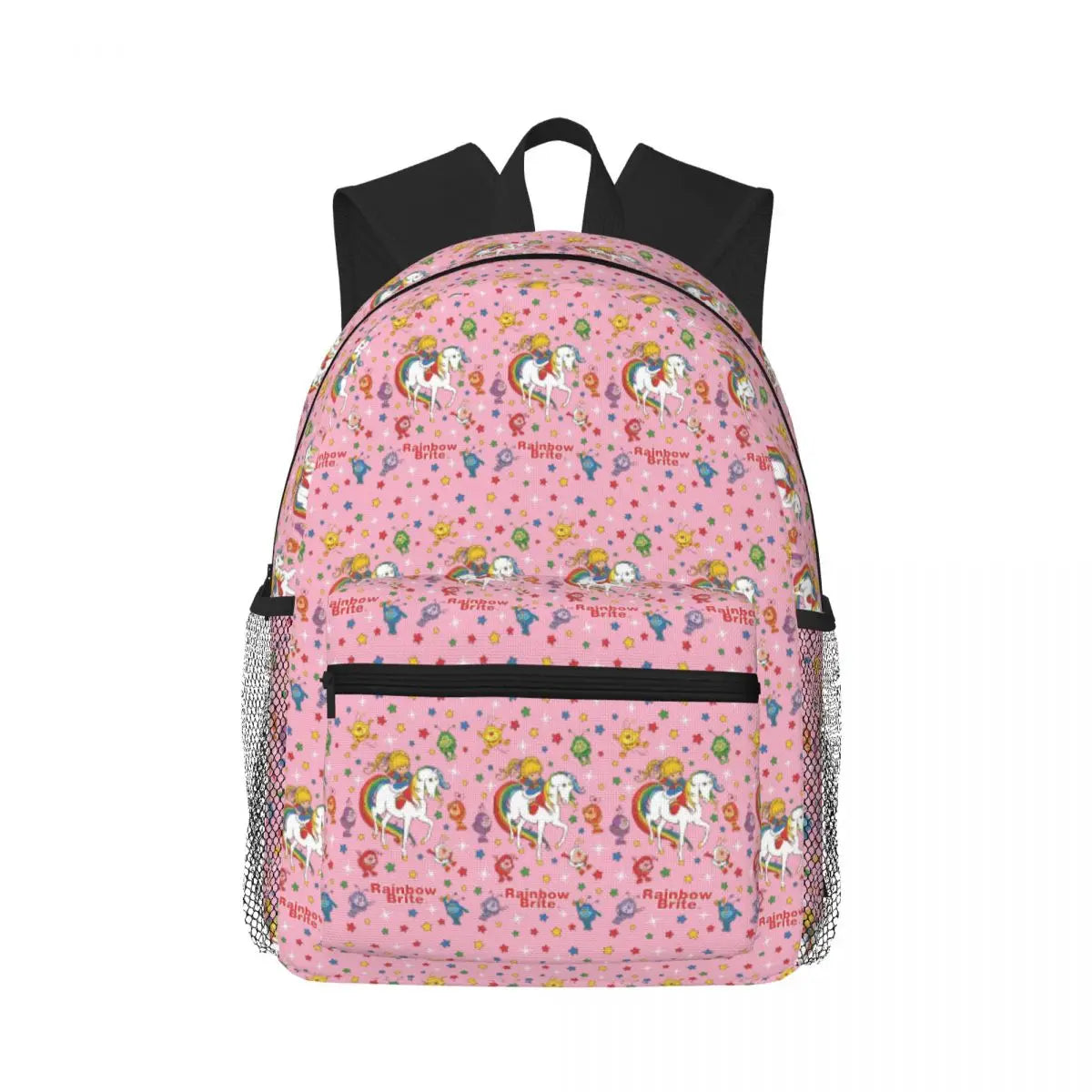 Cartoon Cute Rainbow Brite Student Backpack School Bag Hiking Travel Daypack for Boys Girls Fashion Bookbag Shoulder Bags