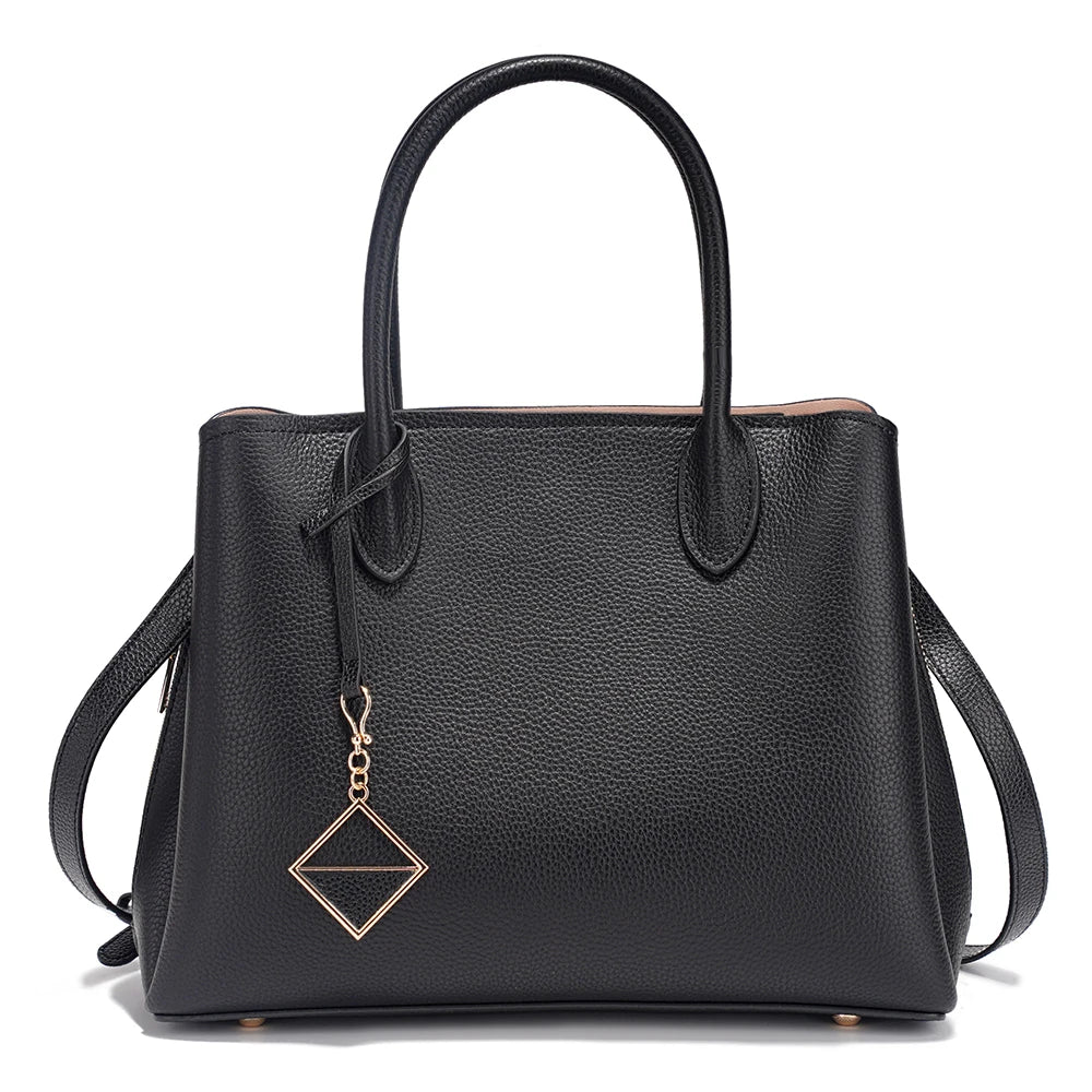 Zency Women's Genuine Leather Large Shopper Bag Designer Shoulder Bags Handbag Bucket Crossbody 2025 leather Top Handles Bags