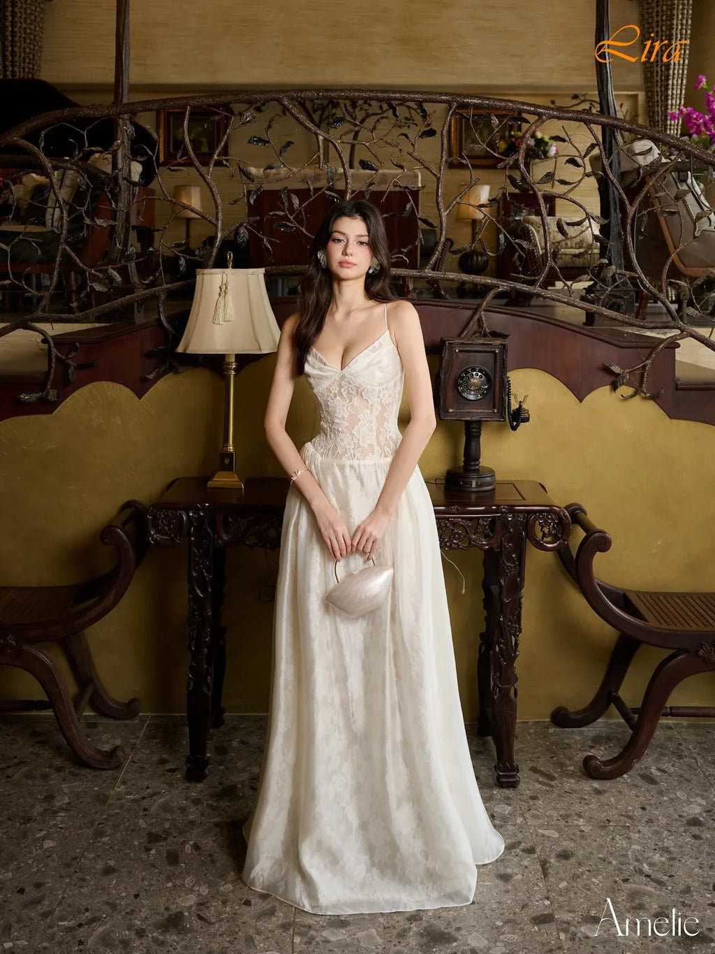 Customized Straight V-Neck Elegant Sexy Fashion Evening Dress and Soft High Quality Bespoke Occasion Gowns Soft Bridal Party - Luvia