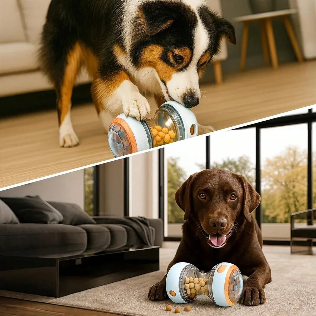 Interactive Dog Treat Dispenser Toy Dog Puzzle Rolling Leak Food Ball Toy Durable Chew Tooth Healthy Ball Suitable for All Breed - Luvia