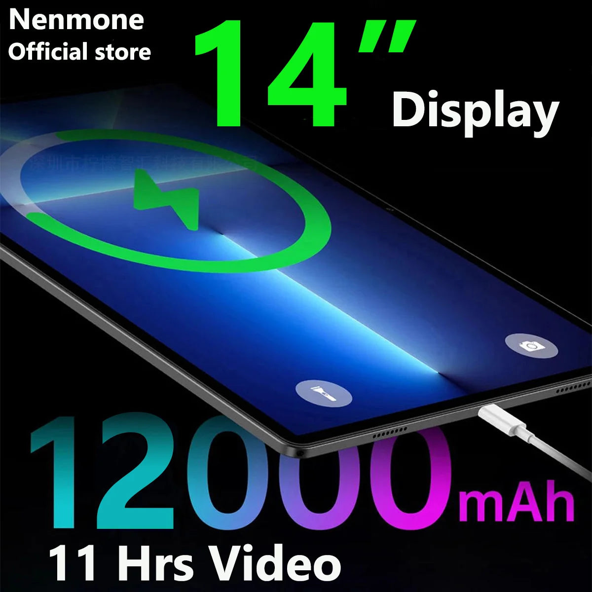 Nenmone Mpad15 14 inch Tablet 2 In 1 Tablet Laptop 14" Octa Core 16GB RAM 512GB ROM Android14 Tablet With Keyboard 2.4G/5G WiFi