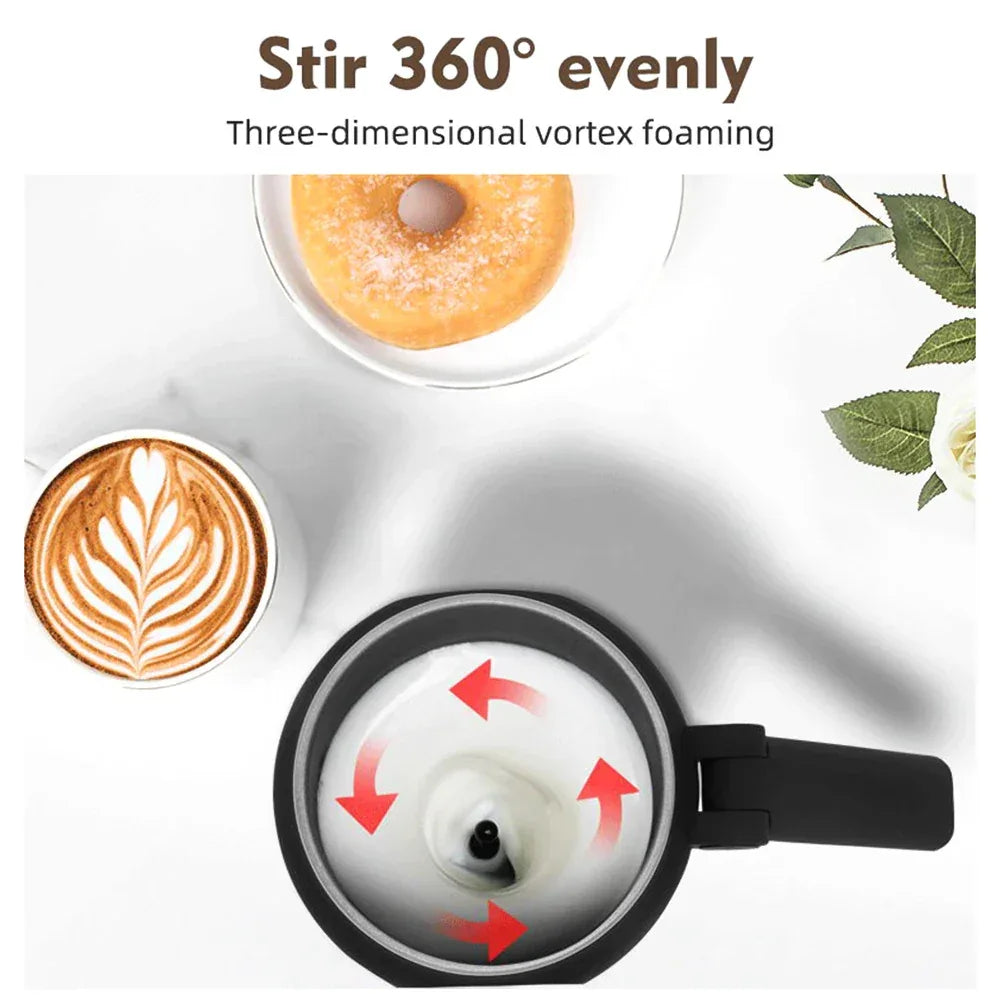 Electric Milk Frother Cooker for Frothing 4-in-1 Milk Steamer with Rotatable Handle Foam Maker for Coffee/Latte/Cappuccino - Luvia