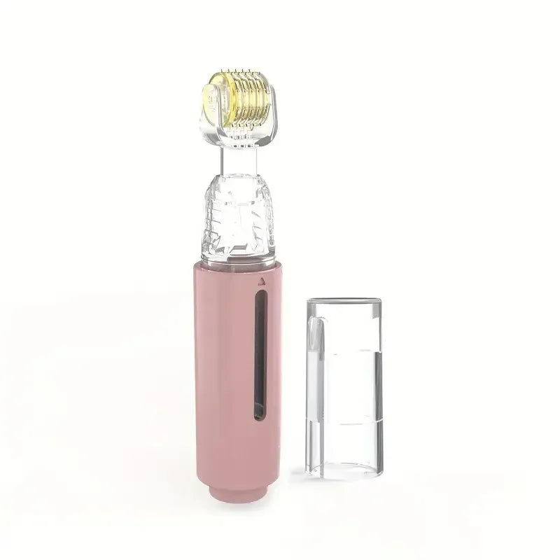 Aqua Derma Roller Microneedling Wtih 105 Fine MicroNeedles Serum Delviery Applicator Wheel Skin Beauty Lip Booster Nursing Tools - Luvia