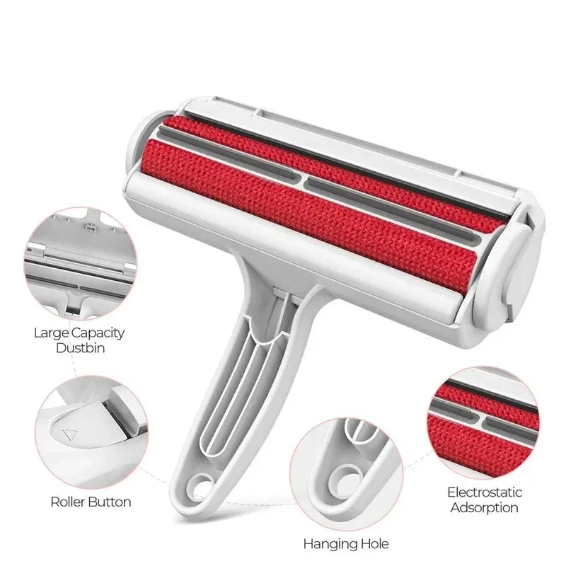 Pet Hair Remover Roller Pet Hair Remov Cleaning Removing Dog Cat Self Cleaning Lint Pet Hair Remover One Hand Operate - Luvia