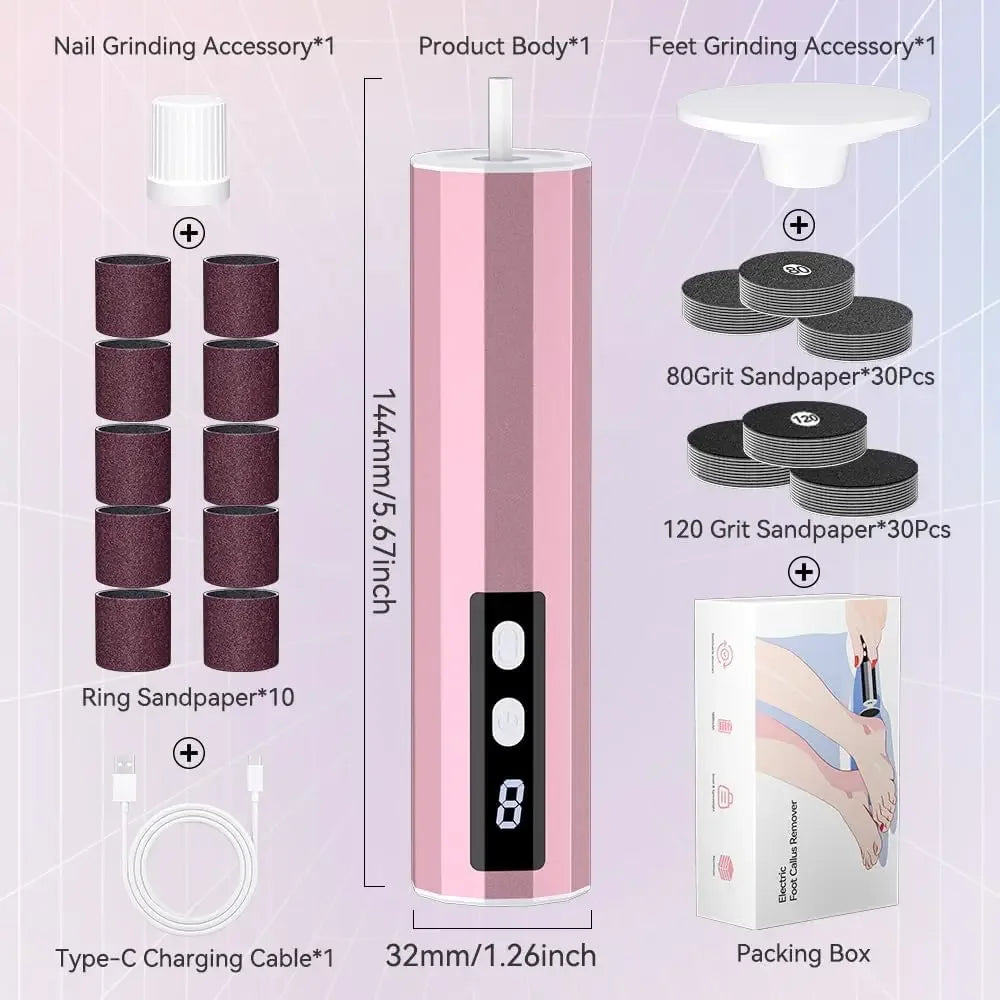 electric foot callus remover electric foot file foot callus remover 	removedor de callos en los pies electric callus remover - Luvia